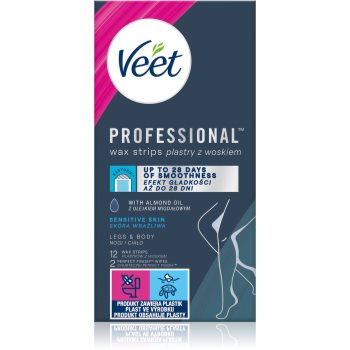 Veet Professional Sensitive Skin benzi depilatoare cu ceara rece pentru piele sensibila - imagine 2